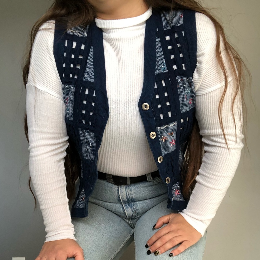 Vintage Koret City Blues Jean Vest - Picture 1 of 5